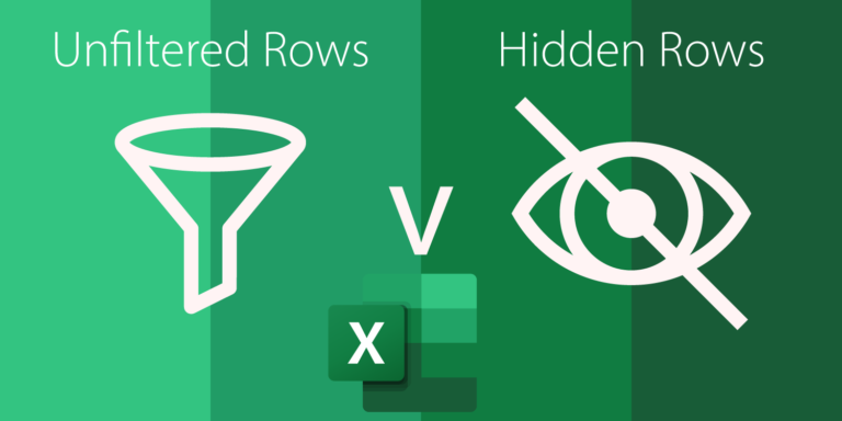 How Does Excel Handle Unfiltered and Hidden Rows?
  