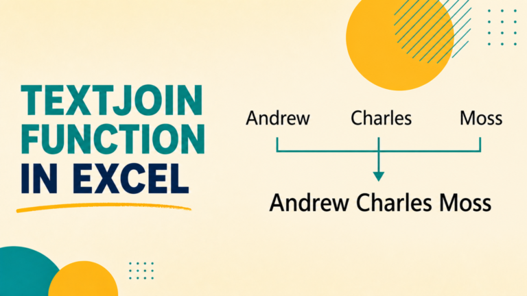 How to Use the TEXTJOIN Function in Excel