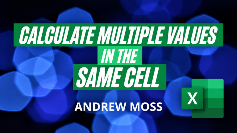 How to Calculate Multiple Values in the Same Cell
