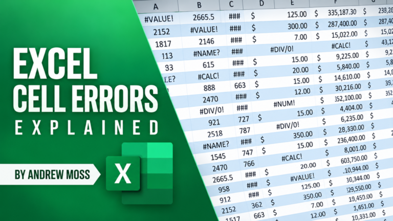 Excel Cell Errors Explained