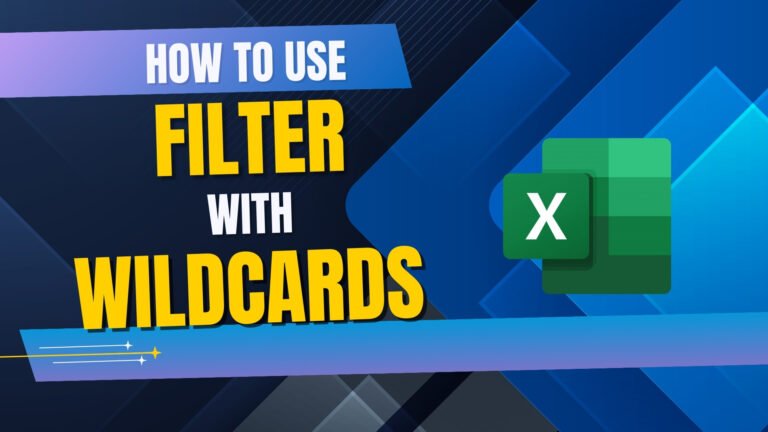 How to Use FILTER With Wildcards
  
