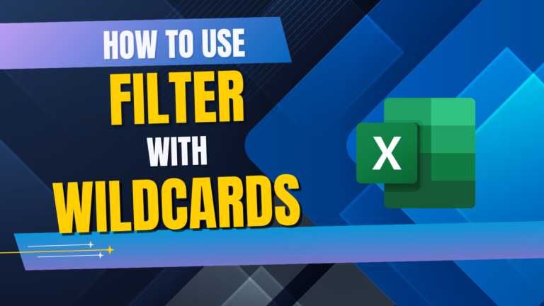 How to Use FILTER With Wildcards
