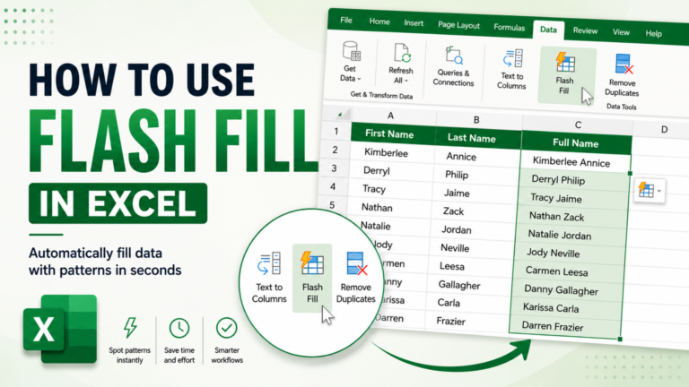 How to Use Flash Fill in Excel
