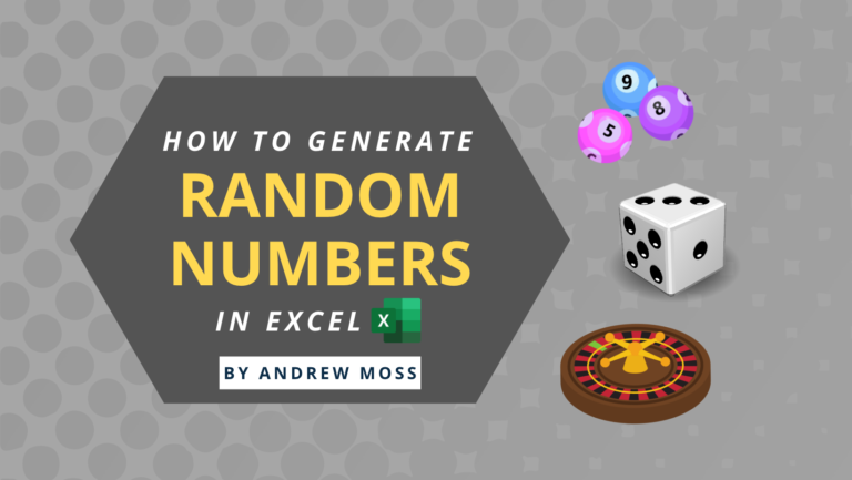 How to Generate Random Numbers in Excel
  