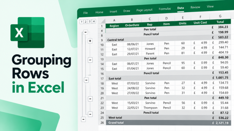 Grouping Rows in Excel