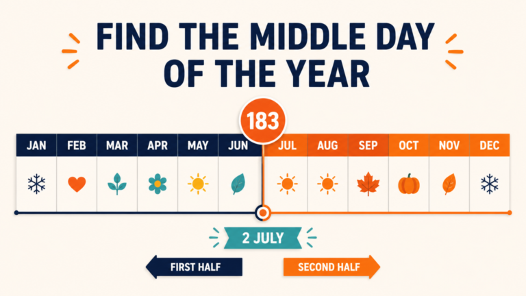 Find the middle day of the year
