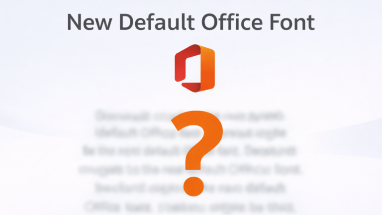 New Default Office Font