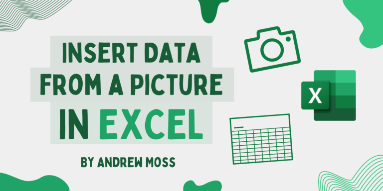 How to Insert Data From a Picture in Excel
  