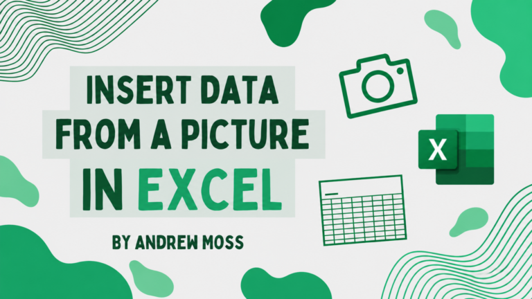 How to Insert Data From a Picture in Excel
