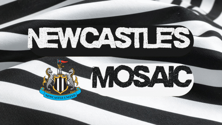 Where was Newcastle‘s spectacular pre-match mosaic created?
  