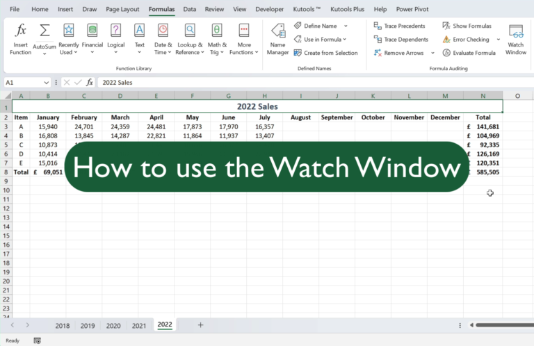 How to use the Watch Window
  