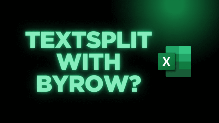 Why can’t TEXTSPLIT be used with BYROW?
  