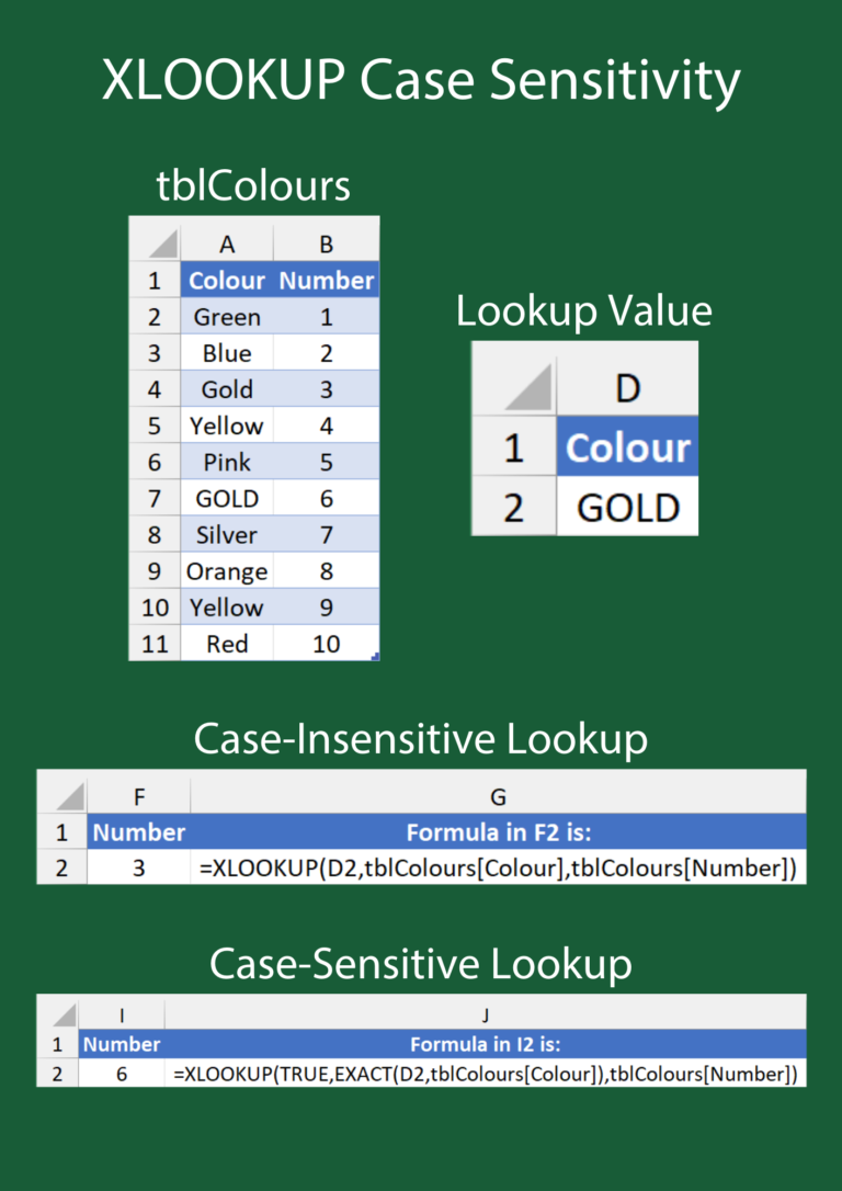 XLOOKUP Case Sensitivity
  