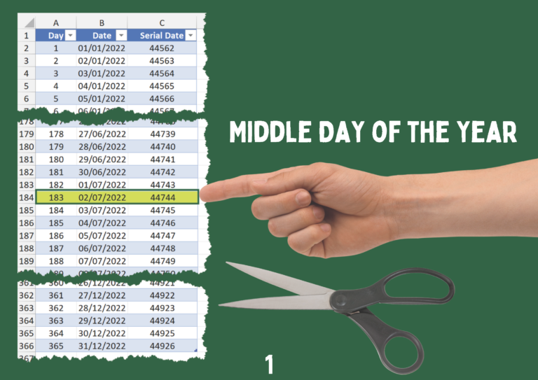 Find the middle day of the year
  
