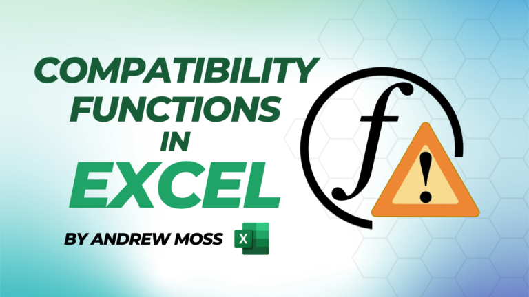 Compatibility Functions in Excel
  