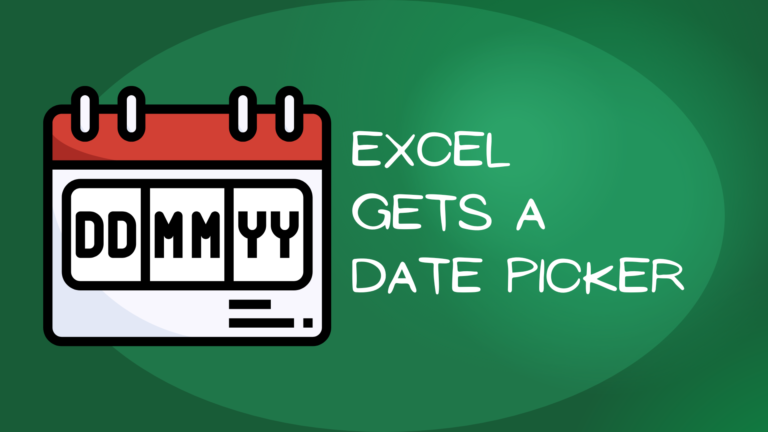 Excel gets a date picker
  