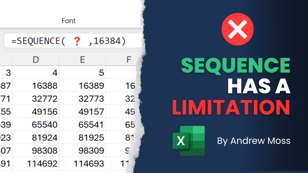 What’s the maximum number of rows the SEQUENCE function allows?