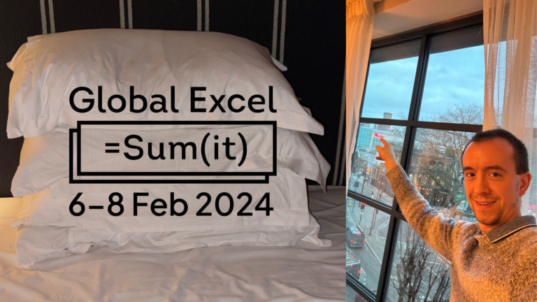 Global Excel Summit 2024 starts in a couple of hours — and I’m sleep-deprived
  