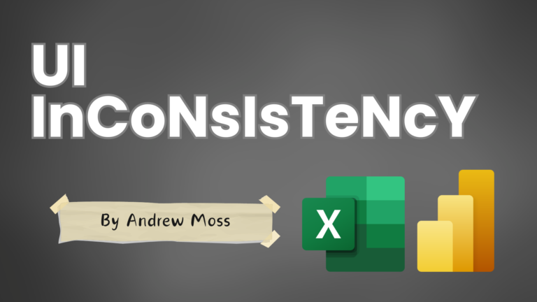 Has Microsoft noticed the UI inconsistency between Excel and Power BI?
  