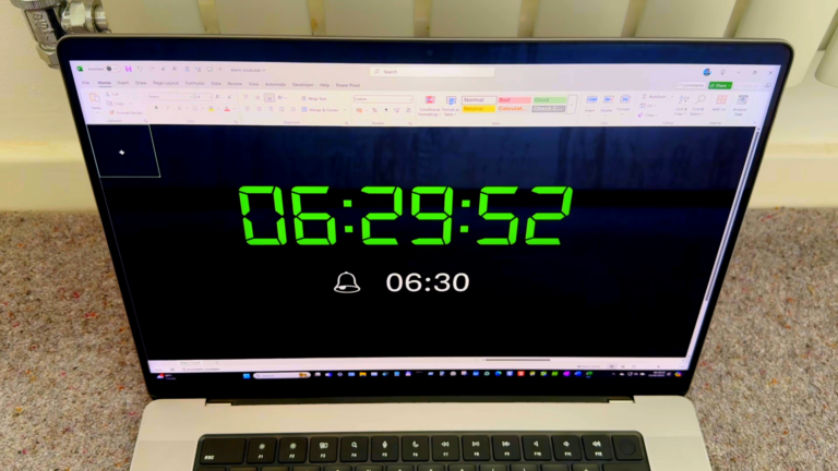 I built an alarm clock in Excel
  