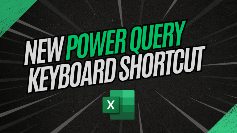 New keyboard shortcut to open the Power Query Editor in Excel
  