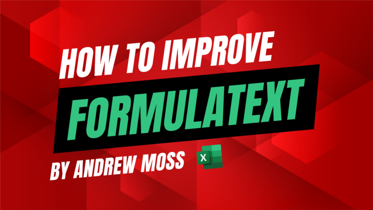 How the FORMULATEXT function could be improved in Excel
  