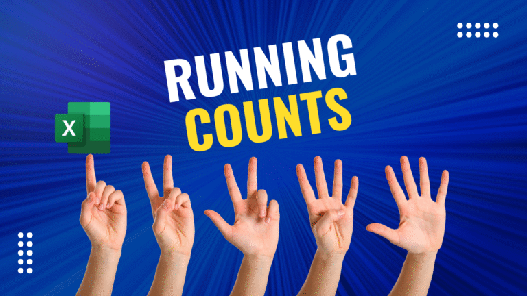 Calculate the running count in Excel
  