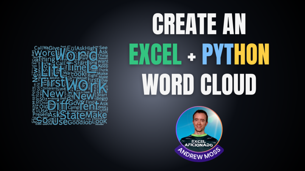 Create an Excel + Python word cloud