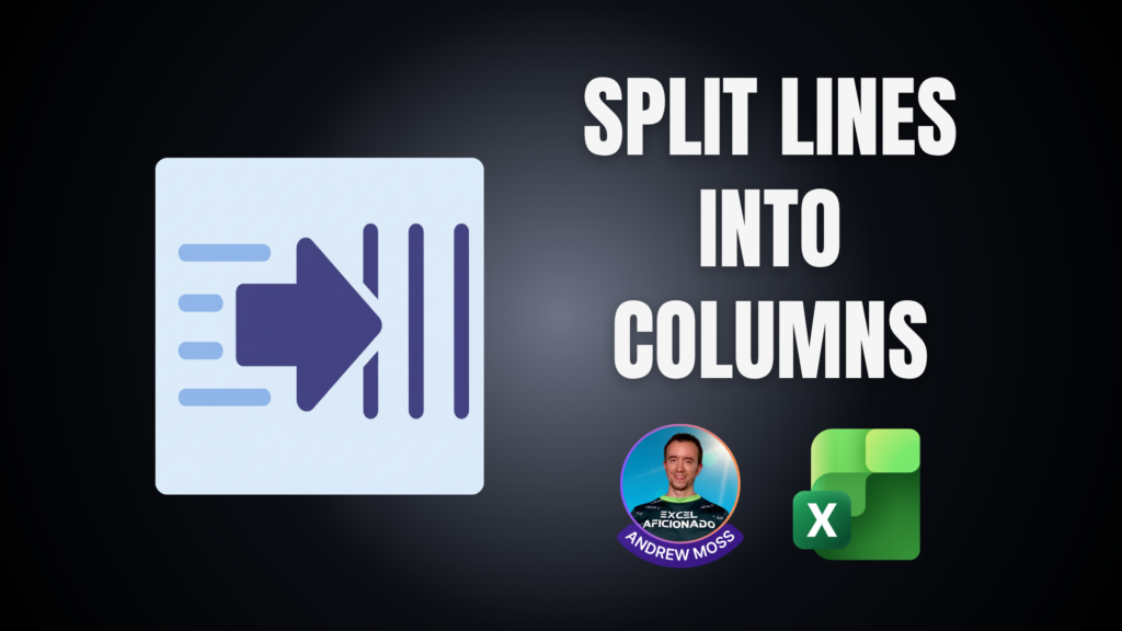 Split lines of text into columns in Excel