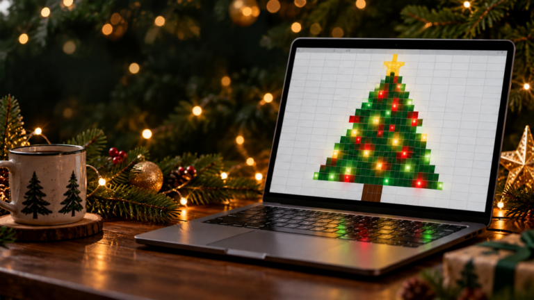 Build a flashing Christmas tree in Excel

