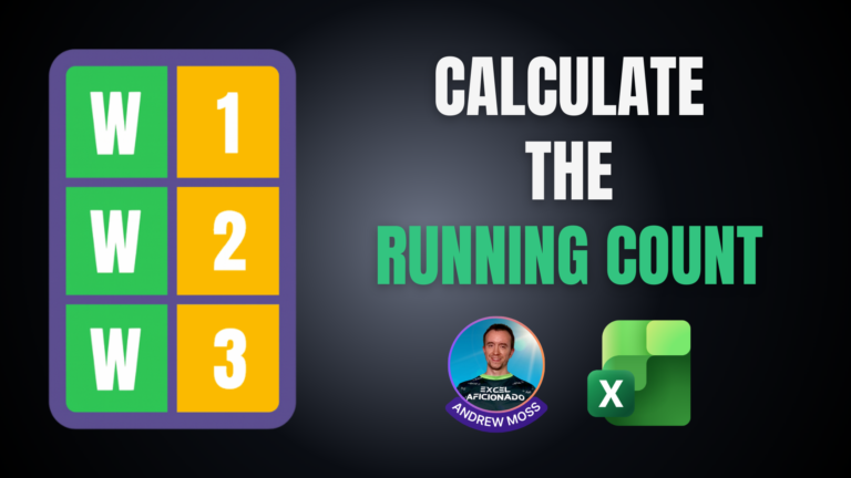 Calculate the running count in Excel
  