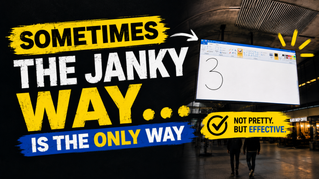 Sometimes the janky way is the only way
