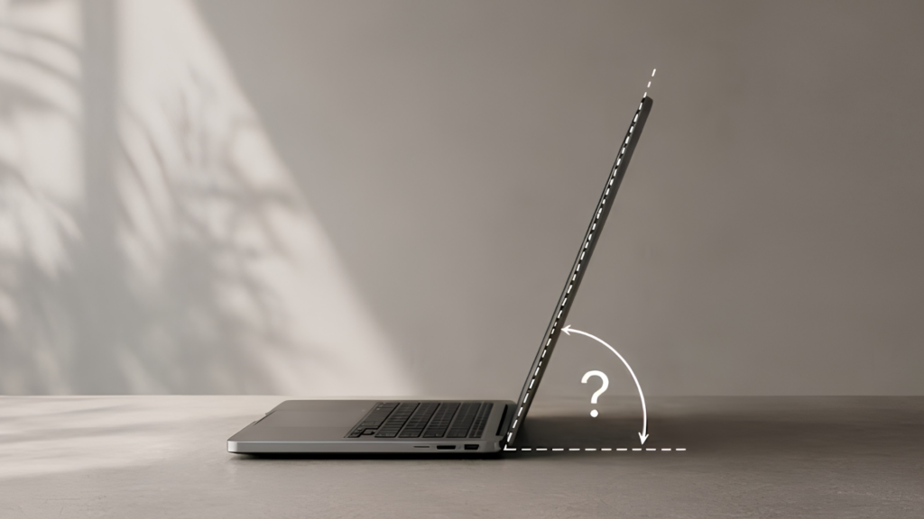 Find out the exact angle of your MacBook lid