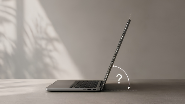 Find out the exact angle of your MacBook lid
